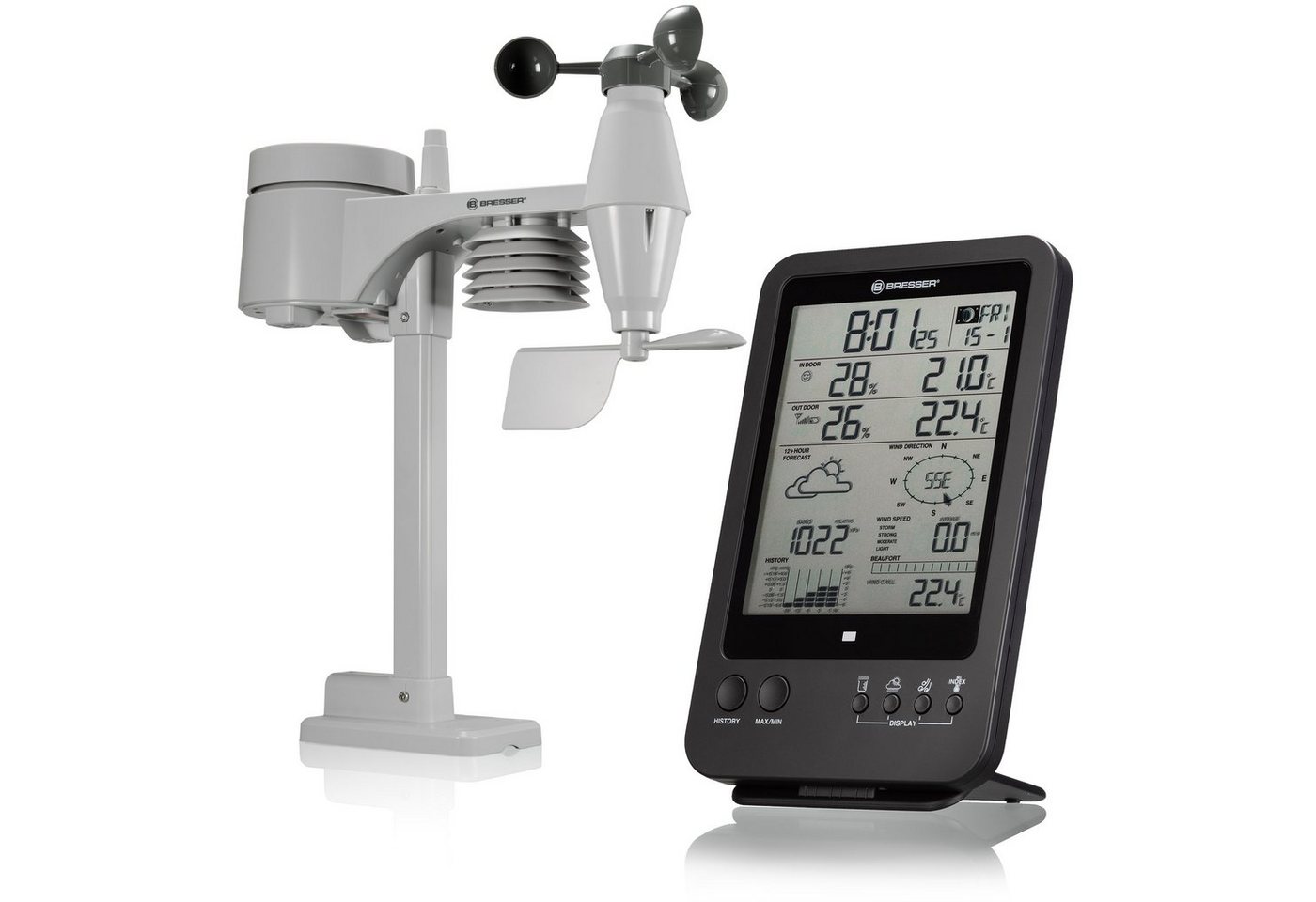 BRESSER BRESSER 5-in-1-Wetterstation, schwarz Wetterstation BRESSER BRESSER 5-in-1-Wetterstation, schwarz Wetterstation von BRESSER