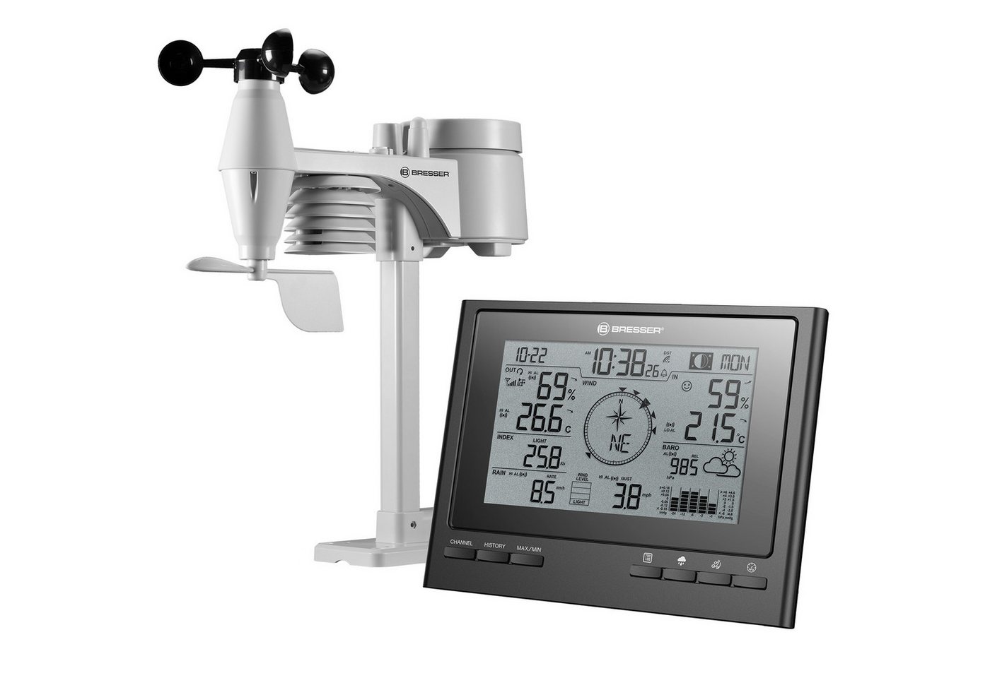 BRESSER 7-in-1 Exclusive ClimateScout Funk-Wetter Center Wetterstation BRESSER 7-in-1 Exclusive ClimateScout Funk-Wetter Center Wetterstation von BRESSER