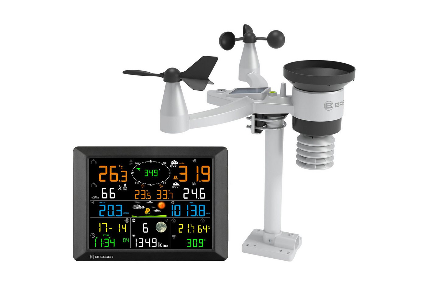 BRESSER BRESSER 7-in-1 LoRa Profi-Wetterstation Terral Wetterstation BRESSER BRESSER 7-in-1 LoRa Profi-Wetterstation Terral Wetterstation von BRESSER