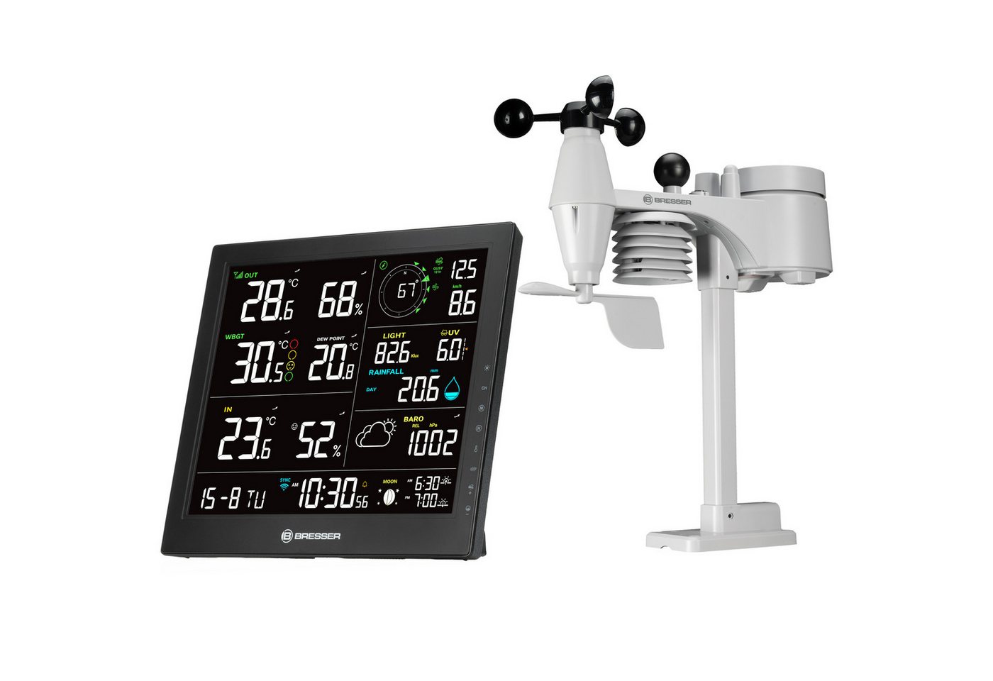 BRESSER BRESSER 8-in-1 MeteoTemp JW WLAN-Wetterstation Wetterstation BRESSER BRESSER 8-in-1 MeteoTemp JW WLAN-Wetterstation Wetterstation von BRESSER