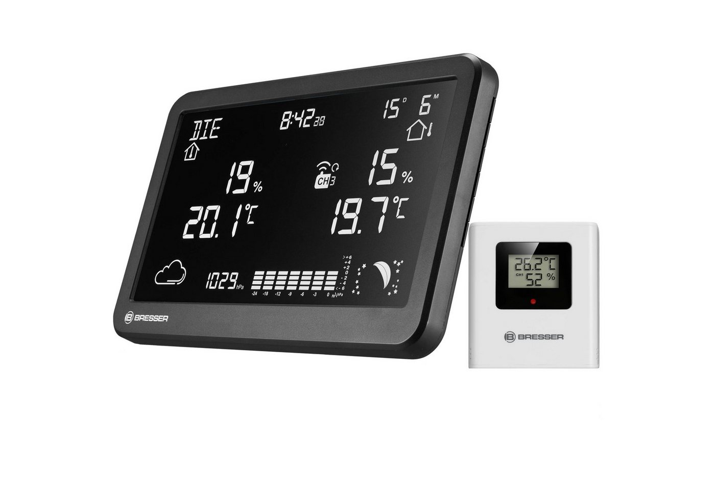 BRESSER BRESSER Funk-Wetterstation MeteoTemp TBH Wetterstation BRESSER BRESSER Funk-Wetterstation MeteoTemp TBH Wetterstation von BRESSER