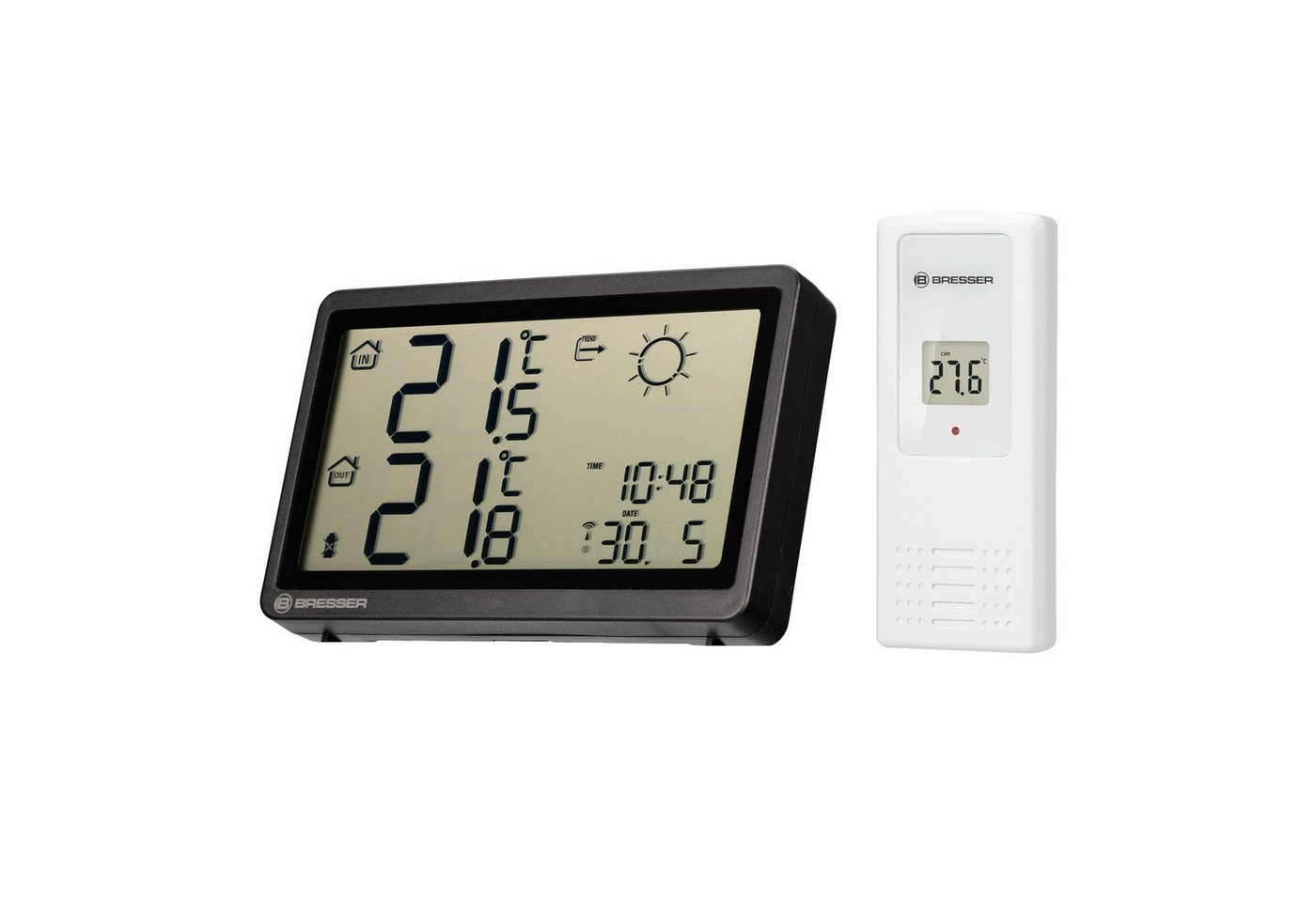 BRESSER BRESSER Funkwetterstation Meteo Temp HZ, schwarz Wetterstation BRESSER BRESSER Funkwetterstation Meteo Temp HZ, schwarz Wetterstation von BRESSER