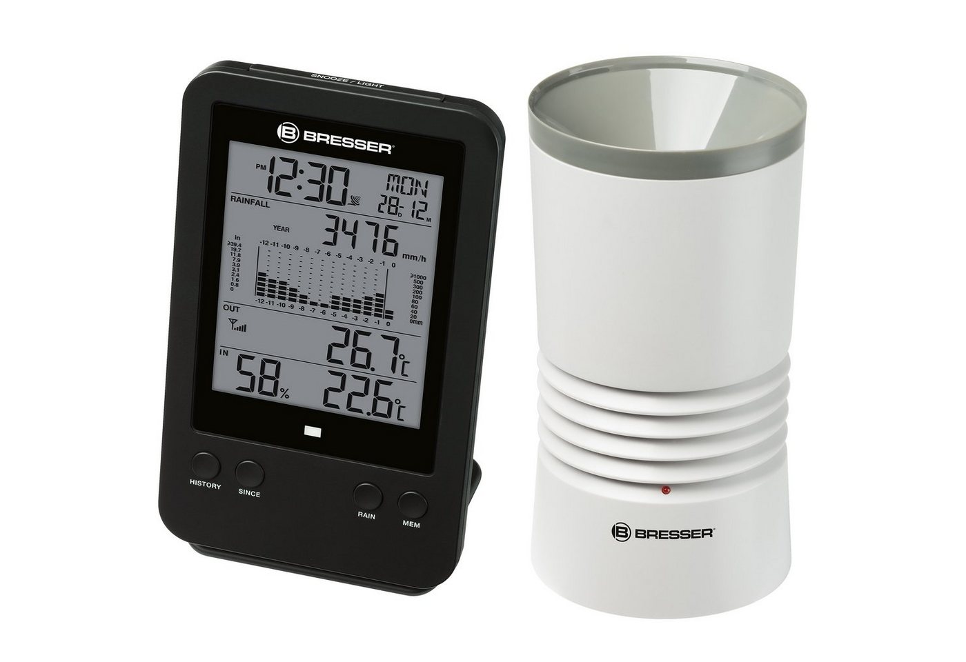 BRESSER BRESSER Profi-Regenmesser, schwarz Wetterstation BRESSER BRESSER Profi-Regenmesser, schwarz Wetterstation von BRESSER