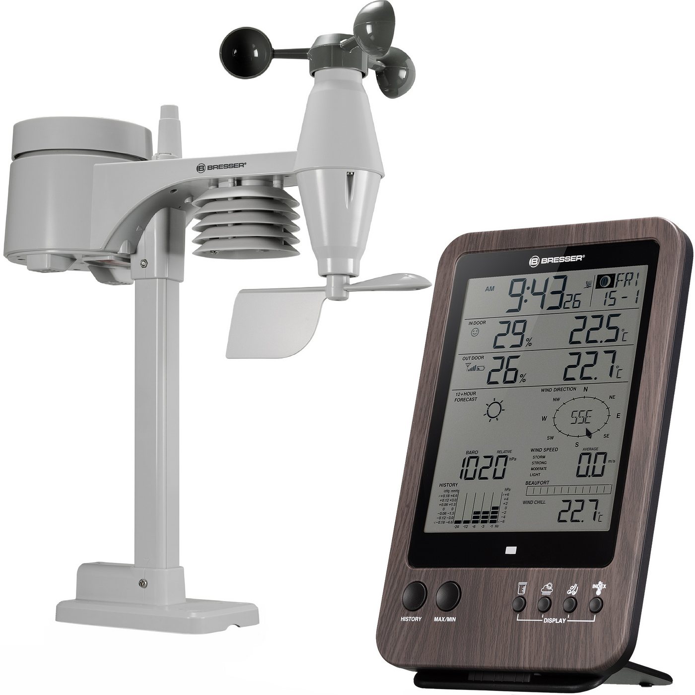 BRESSER BRESSER WTW 5-in-1-Wetterstation in Holzoptik Wetterstation BRESSER BRESSER WTW 5-in-1-Wetterstation in Holzoptik Wetterstation von BRESSER