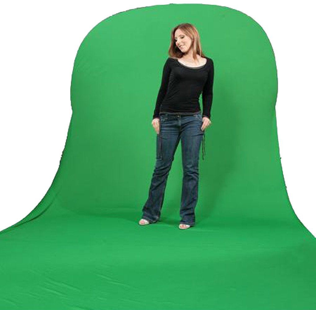 BRESSER Falthintergrund TR-10 Falthintergrund chromakey-grün/weiß mit grüner Schleppe 150x200… von BRESSER