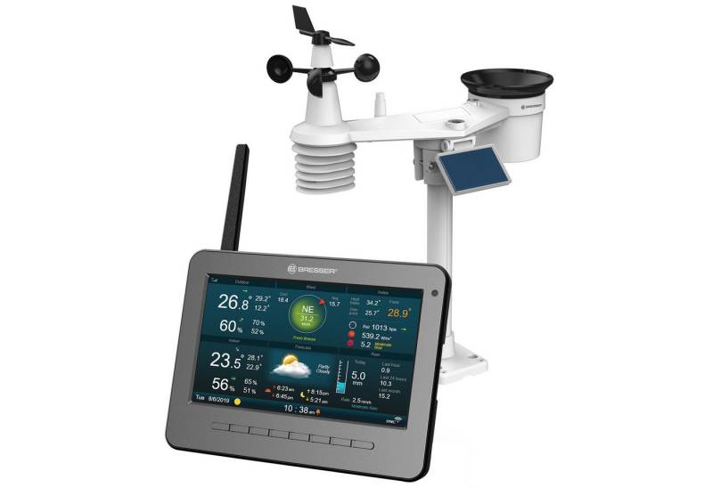 BRESSER BRESSER WLAN HD TFT 7-in-1-Profi-Wetterstation mit verschiedenen Anze… Wetterstation von BRESSER