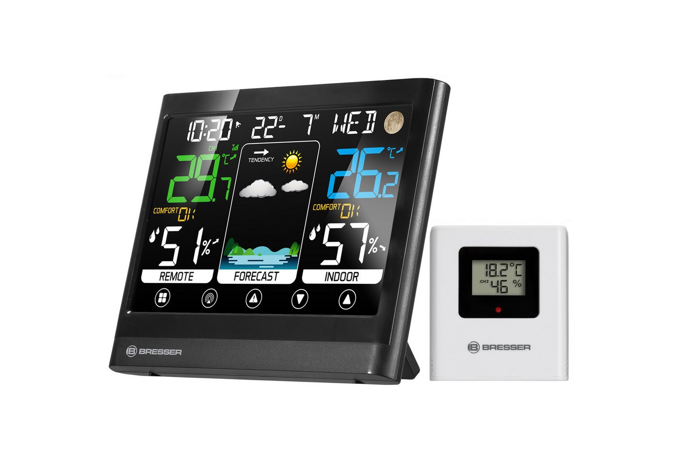 BRESSER Meteo Temp BF Wetterstation mit Touch-Display Wetterstation von BRESSER