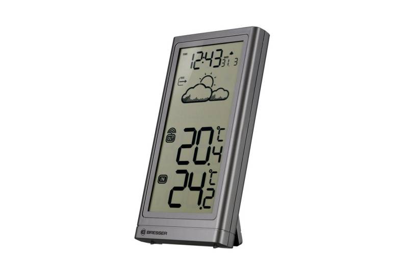 BRESSER Funkwetterstation Meteo Temp Anthrazit Funkwetterstation von BRESSER