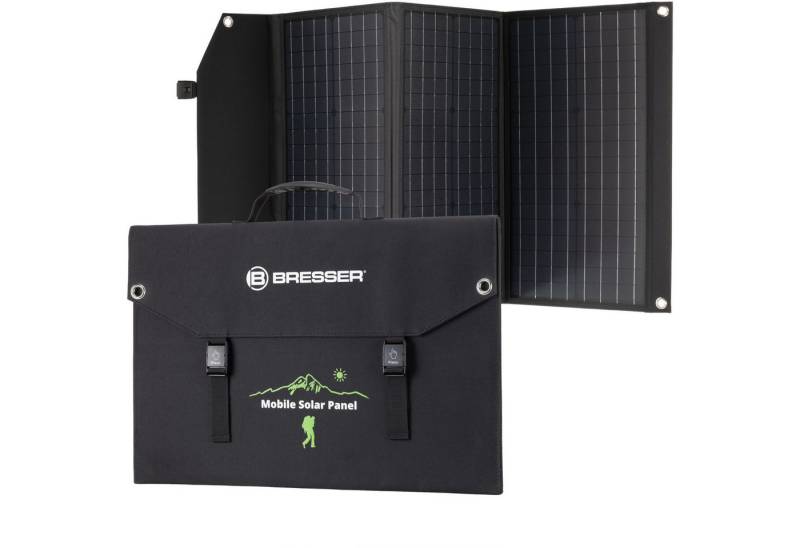 BRESSER BRESSER Mobiles Solar-Ladegerät 90 Watt mit USB- u. DC-Anschluss Solarladegerät von BRESSER
