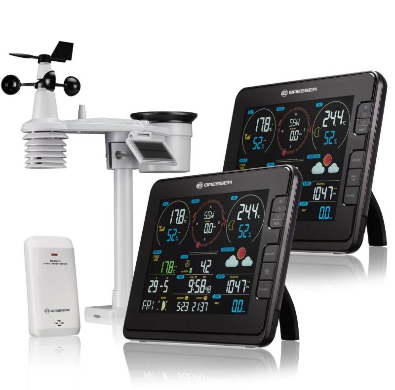 BRESSER BRESSER Profi-WLAN-Wetterstation 7-in-1 mit 2 Basisstationen, Lichtin… Wetterstation von BRESSER