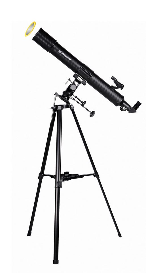 BRESSER Teleskop Taurus 90/900 MPM Linsen mit Smartphone-Adapter & Sonnenfilter von BRESSER