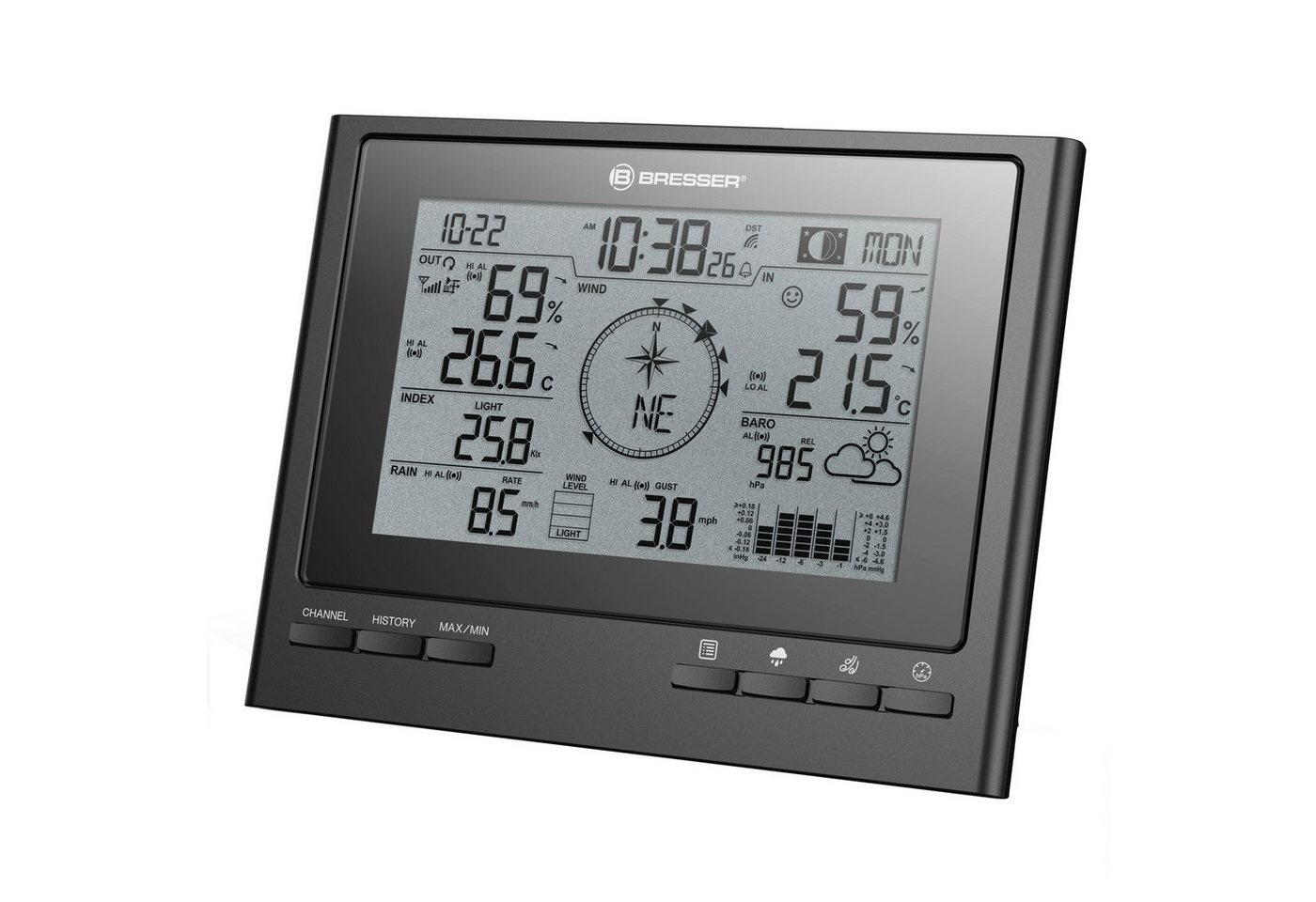 BRESSER Zusätzliche / Ersatz-Basisstation für 7003100 ClimateScout Wetterstat… Wetterstation von BRESSER