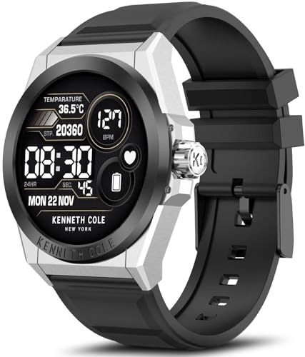 BRIBEJAT Smartwatch für Herren, 1,32 Zoll HD Fitness Tracker，Aktivitätstracker mit Schrittzähler Herzfrequenz, Schlafmonitor,IP68 wasserdichte Fitnessuhr Herren Rund für Android iOS, Schwarz von BRIBEJAT