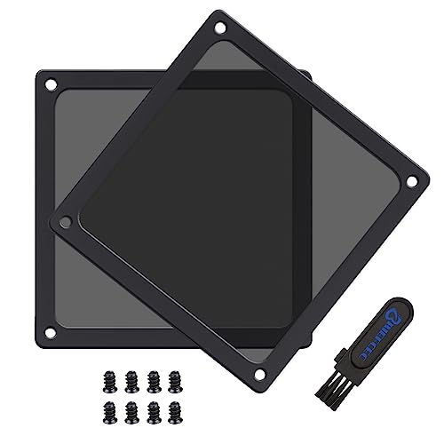 BRIEFCEC Magnetischer Staubfilter Lüfterabdeckung 140mm Fine Mesh Filter 80 Maschen Nylon Ultrafein Lüfter Staubfilter PC Staubfilter Kompatibel PC Netzteile Router lüftergitter(140x140mm, 2Stü) von BRIEFCEC