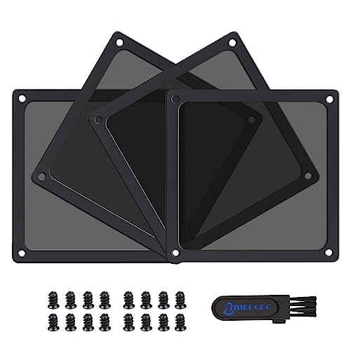 BRIEFCEC Staubfilter Lüfterabdeckungen 120mm Fine Mesh Filter 80 Maschen Nylon Ultrafein Lüfter Staubfilter PC Staubfilter Kompatibel PC-Kühler lüftergitter/Netzteil/Router (120x120mm, 4Stü) von BRIEFCEC