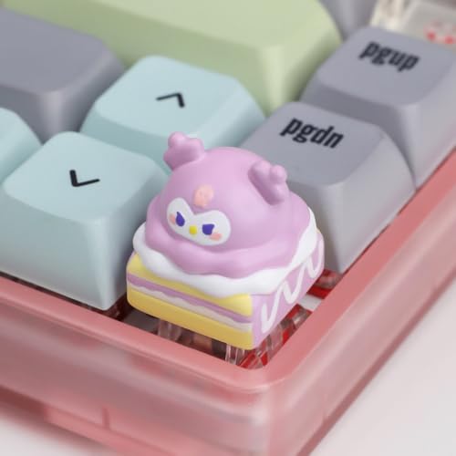 Cartoon-Tastenkappen, handgefertigt, niedliche Tastenkappen, individuelle 3D-Tastenkappe, personalisierte Ersatz-Tastenkappe für mechanische Gaming-Tastaturen (lila) von BRIGHT STONE