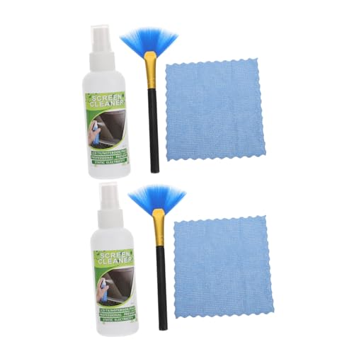 BRIGHTFUFU 2Sätze Vinyl Reinigungsset für Schallplatten Teiliges Reinigungs Kit mit Reinigungsbürste Reinigungstuch Reinigungsmittel für Pflege von BRIGHTFUFU