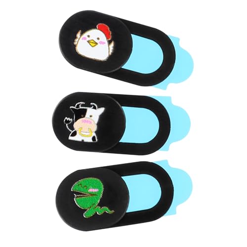 BRIGHTFUFU 3 STK Objektivabdeckung Webcam-sichtschutzabdeckung Webcam-Schutz -Webcam-Abdeckung Praktische Webcam-Abdeckung Webcam-Abdeckung Black Umweltschutzmaterial Kunststoff von BRIGHTFUFU