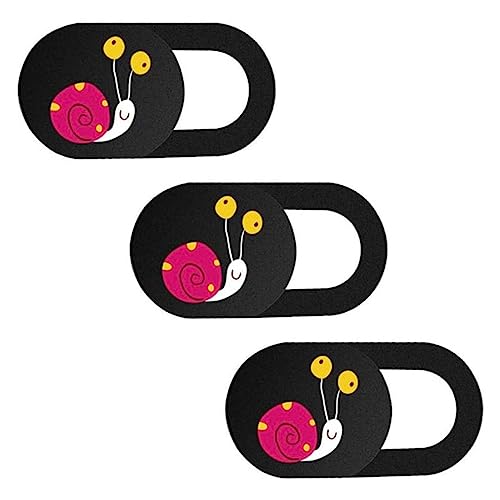 BRIGHTFUFU 3Stücke Cartoon Schneckenmuster Webcam Abdeckung Für Laptop Tablet Und Smartphone Universeller Kamera Schutz Slider Für Datenschutz Niedliches Design von BRIGHTFUFU