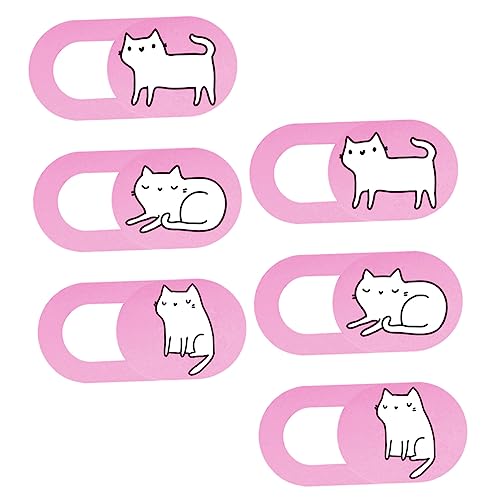 BRIGHTFUFU 6 Stück Kameraabdeckung Karikatur Webcam Netz Ultra dünn Slider Laptop Slider Laptop Shield -Slide- Kameraschutzabdeckung Abs Rosa von BRIGHTFUFU