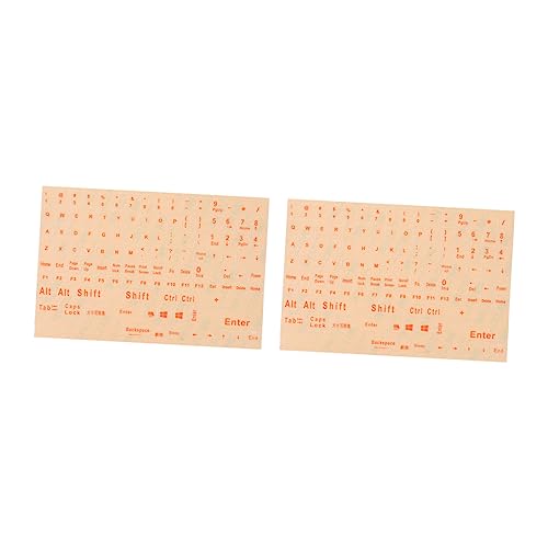 BRIGHTFUFU 2blätter Englisch Tastatur Aufkleber Für Computer Und Laptop Selbstklebend Abnehmbar Klare Buchstaben Langlebig Geeignet Für Notebook Und Desktop von BRIGHTFUFU