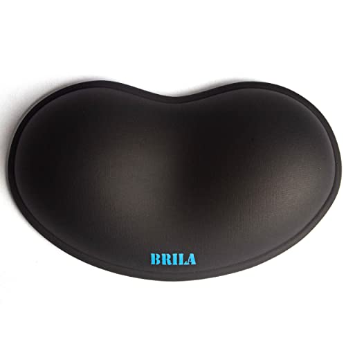 BRILA Ergonomische Silikon-Maus-Handgelenkauflage, kühlendes Silikagel, PU-Leder, Maus-Handgelenkstütze, Pad für Büroarbeit und Laptop, Computer-Gaming BRILA Ergonomische Silikon-Maus-Handgelenkauflage, kühlendes Silikagel, PU-Leder, Maus-Handgelenkstütze, Pad für Büroarbeit und Laptop, Computer-Gaming von BRILA