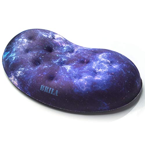 BRILA Handballenauflage – Ergonomisch Memory-Schaum Handgelenkstütze für PC Gaming Computer Laptop Arbeit - Massieren von Löchern Design wrist rest (Nebula Maus Handgelenk) von BRILA