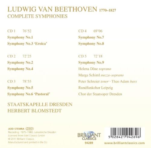 Sämtliche Sinfonien 1-9 (Ga) Sämtliche Sinfonien 1-9 (Ga) von BRILLIANT CLASSICS