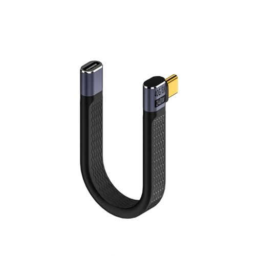 BRIMFORD 240W USB-C Kabel,5in/13cm Kurzes CtoC Typ-C Kabel,USB4.0 Thunderbolt Schnellladekabel Kabel mit E-Marker Chip, PD 3.1/3.0 Kompatibel,für MacBook/iPad/Galaxy S23/Laptop (Buchse auf Stecker 1) von BRIMFORD