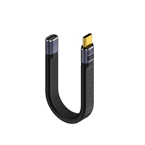 BRIMFORD 240W USB-C Kabel,5in/13cm Kurzes CtoC Typ-C Kabel,USB4.0 Thunderbolt Schnellladekabel Kabel mit E-Marker Chip, PD 3.1/3.0 Kompatibel,für MacBook/iPad/Galaxy S23/Laptop (Buchse auf Stecker 2) von BRIMFORD