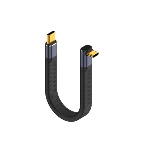 BRIMFORD 240W USB-C Kabel,5in/13cm Kurzes CtoC Typ-C Kabel,USB4.0 Thunderbolt Schnellladekabel Kabel mit E-Marker Chip, PD 3.1/3.0 Kompatibel,für MacBook/iPad/Galaxy S23/Laptop (Stecker auf Stecker 2) von BRIMFORD