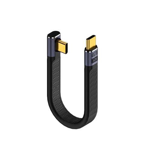 BRIMFORD 240W USB-C Kabel,5in/13cm Kurzes CtoC Typ-C Kabel,USB4.0 Thunderbolt Schnellladekabel Kabel mit E-Marker Chip, PD 3.1/3.0 Kompatibel,für MacBook/iPad/Galaxy S23/Laptop (Stecker auf Stecker 4) von BRIMFORD