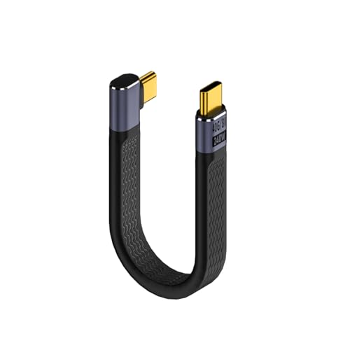 BRIMFORD 240W USB-C Kabel,5in/13cm Kurzes Typ-C Kabel,CtoC USB 4.0 Thunderbolt Schnellladekabel Kabel mit E-Marker Chip,PD 3.1/3.0 Kompatibel,für MacBook/iPad/Galaxy S23/Laptop (Stecker auf Stecker 3) von BRIMFORD