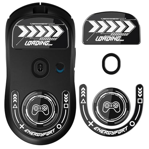 BRIMFORD Glas Mausfüße für LOGITECH G PRO X Superlight 2 - Ultra Schnelle & Glatte Mausgleiter mit Abgerundeten Kanten für GPW 3 - Einfache Anbringung (Schwarz) von BRIMFORD
