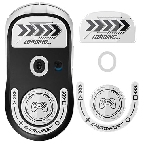 BRIMFORD Glas Mausfüße für LOGITECH G PRO X Superlight 2 - Ultra Schnelle & Glatte Mausgleiter mit Abgerundeten Kanten für GPW 3 - Einfache Anbringung (Weiß) von BRIMFORD