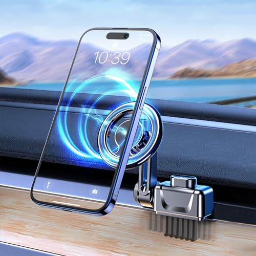 BRIMFORD Magnetische Telefonhalterung für Tesla Model 3 Model Y, geeignet für iPhone 12/13/14, um 360 ° verstellbar, magnetische Handyhalterung für Tesla Luftgitter, geeignet für Magsafe (Produkt 2) von BRIMFORD