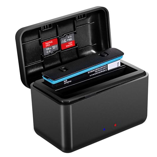 Ladegerät für INSTA360 X4, tragbares Batterieladegerät INSTA360 X4, speichert Akku und SD-Karte von BRIMFORD