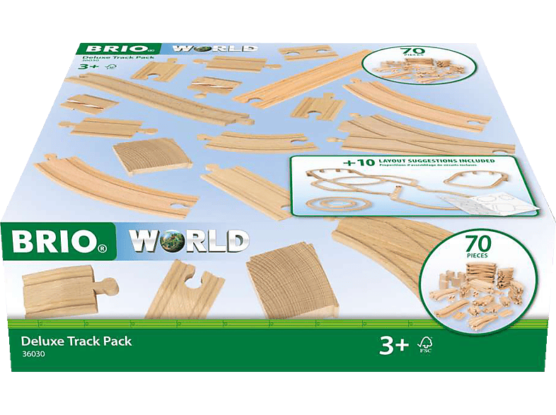 BRIO Deluxe-Schienenset Holzspielzeug Mehrfarbig von BRIO