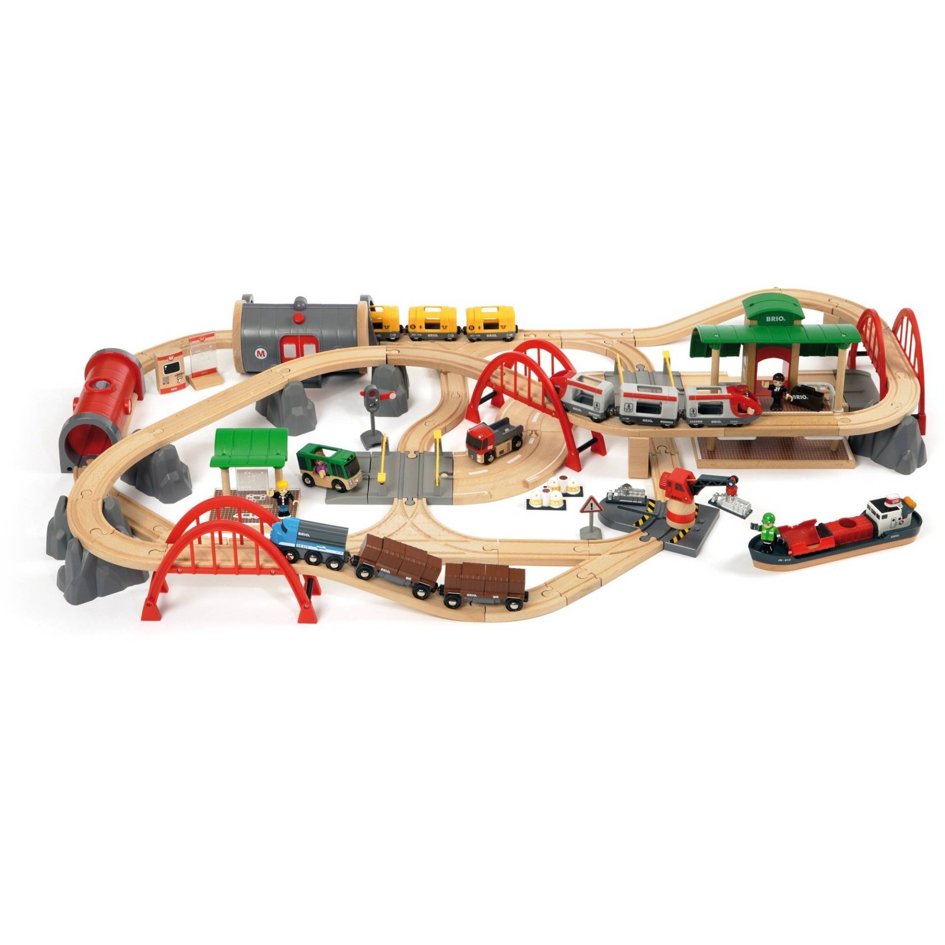 World Straßen und Schienen Bahn Set Deluxe von BRIO