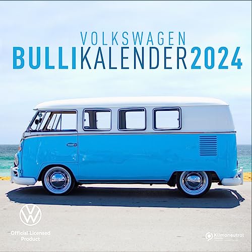 BRISA VW Collection - Volkswagen Jahres-Wand-Kalender-Broschüren-Planer 2024 mit VW Bulli T1 Bus Motiven (30x30cm) von BRISA
