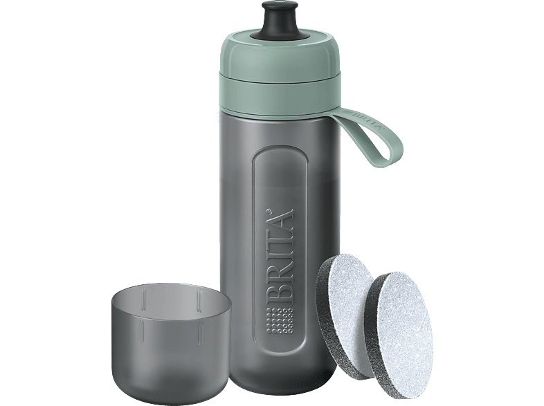 BRITA 128111 FLASCHE ACTIVE INKL. 2 MICRODISC Wasserfilterflasche, darkgreen von BRITA