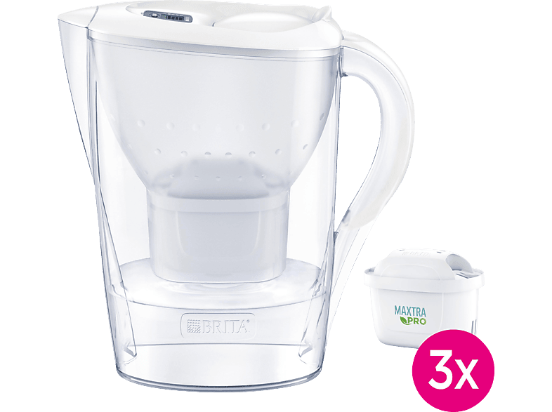 BRITA Marella, inkl. 3 MAXTRA PRO All-in-1 Wasserfilter, Weiß von BRITA