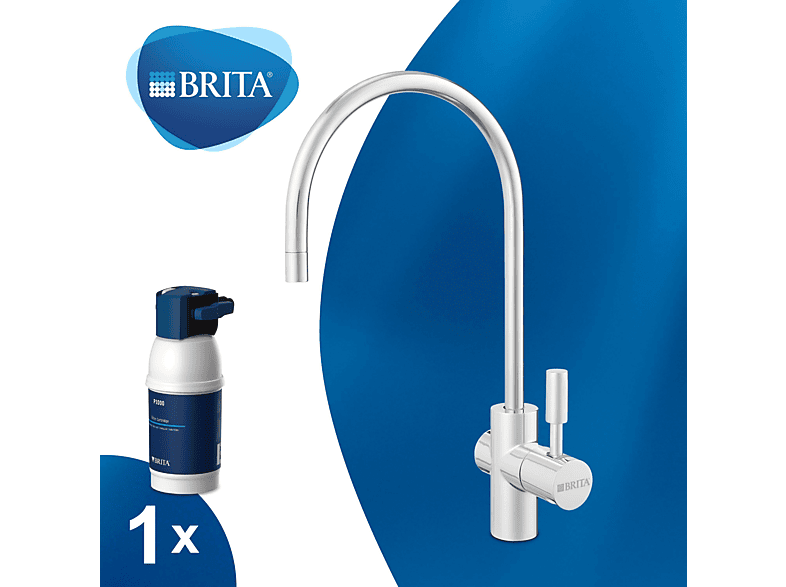 BRITA Wasserhahn mypure P1 Küchenarmatur mit Wasserfiltration, Chrom glänzend von BRITA