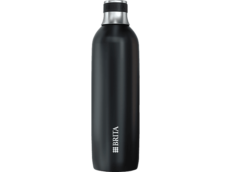 BRITA sodaTRIO Edelstahlflasche groß/schwarz Sprudlerflaschen von BRITA