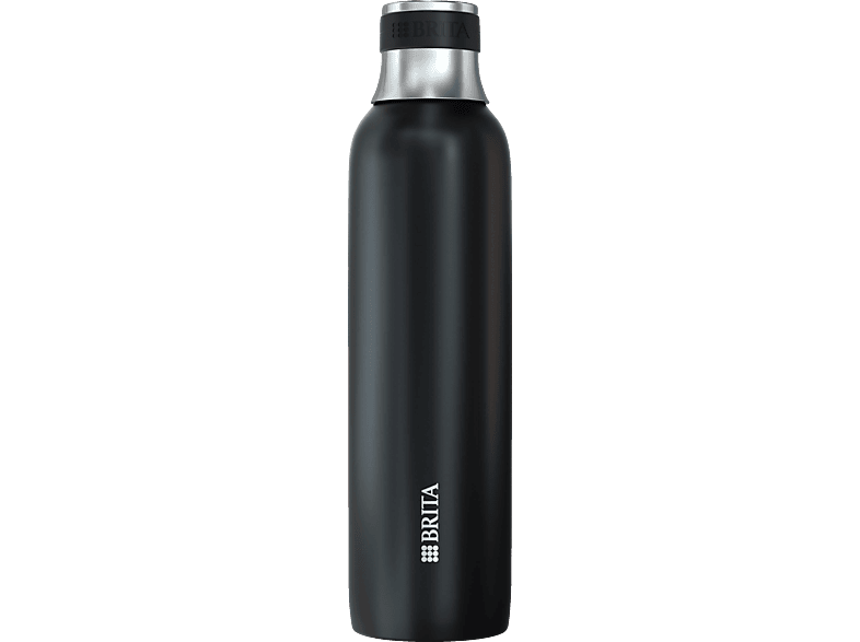 BRITA sodaTRIO Edelstahlflasche klein/schwarz Sprudlerflaschen von BRITA