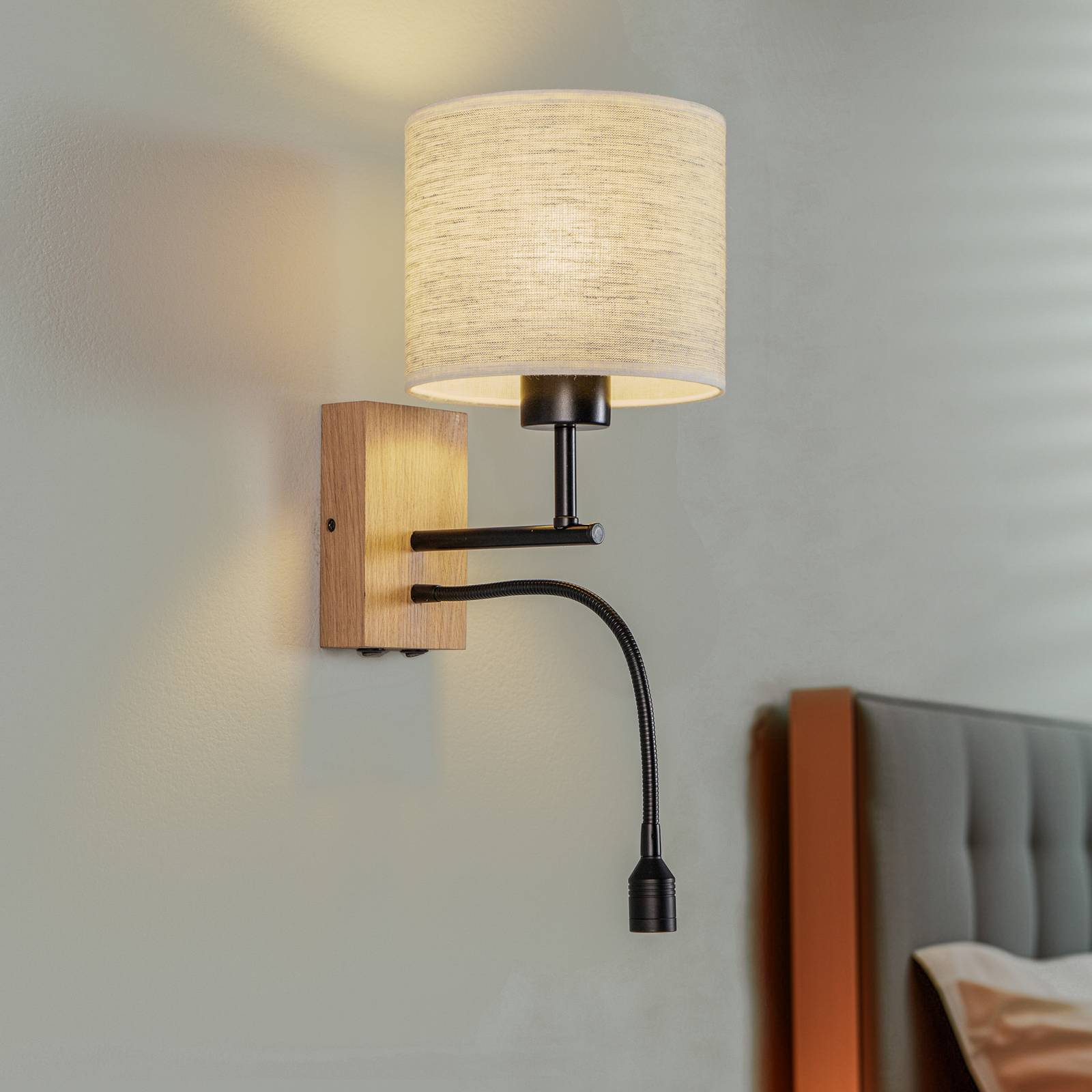 Wandleuchte Sonny, LED-Leselicht, Zylinderschirm Wandleuchte Sonny, LED-Leselicht, Zylinderschirm von BRITOP