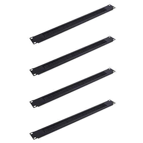 4 Stück 1U 48,3 cm Rackmontage Blindplatte Rack Montage Blank Netzwerkbürste Panel Serverschrank von BRIUERG