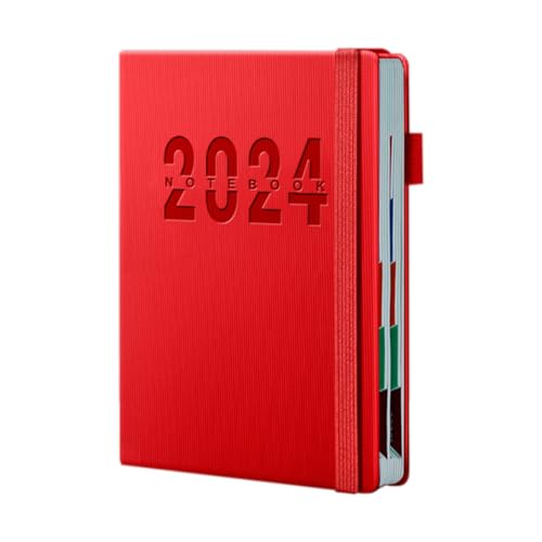 BRIUERG Im Jahr 2024 Umfasst das Tagesplanbuch 365, das Tagesplanbuch eine Seite und die BüRomaterialien Sind Rot von BRIUERG