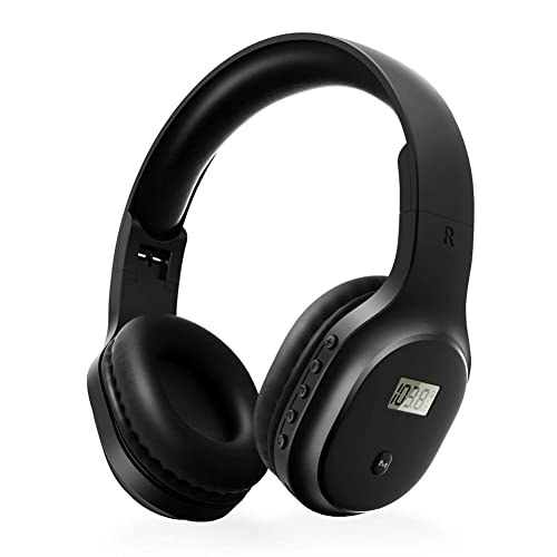 BRIUERG Tragbarer UKW Radio KopfhöRer, Kabelloses Bluetooth Headset, UKW Radio, Walkman zum Joggen, MäHen, Radfahren, UKW EmpfäNger von BRIUERG
