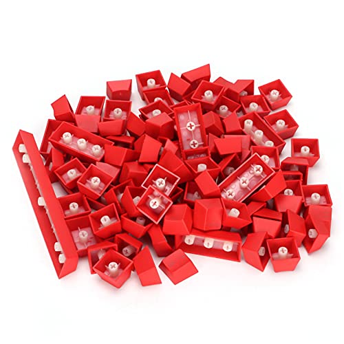 BROLEO PBT-Tastenkappen, Verschleißfestes PBT-Tastenkappen-Set für Herren für Mechanische Tastatur mit 61/64/87/104/108 Tasten. für Frauen, um die Tastatur zu Dekorieren (Rot) von BROLEO